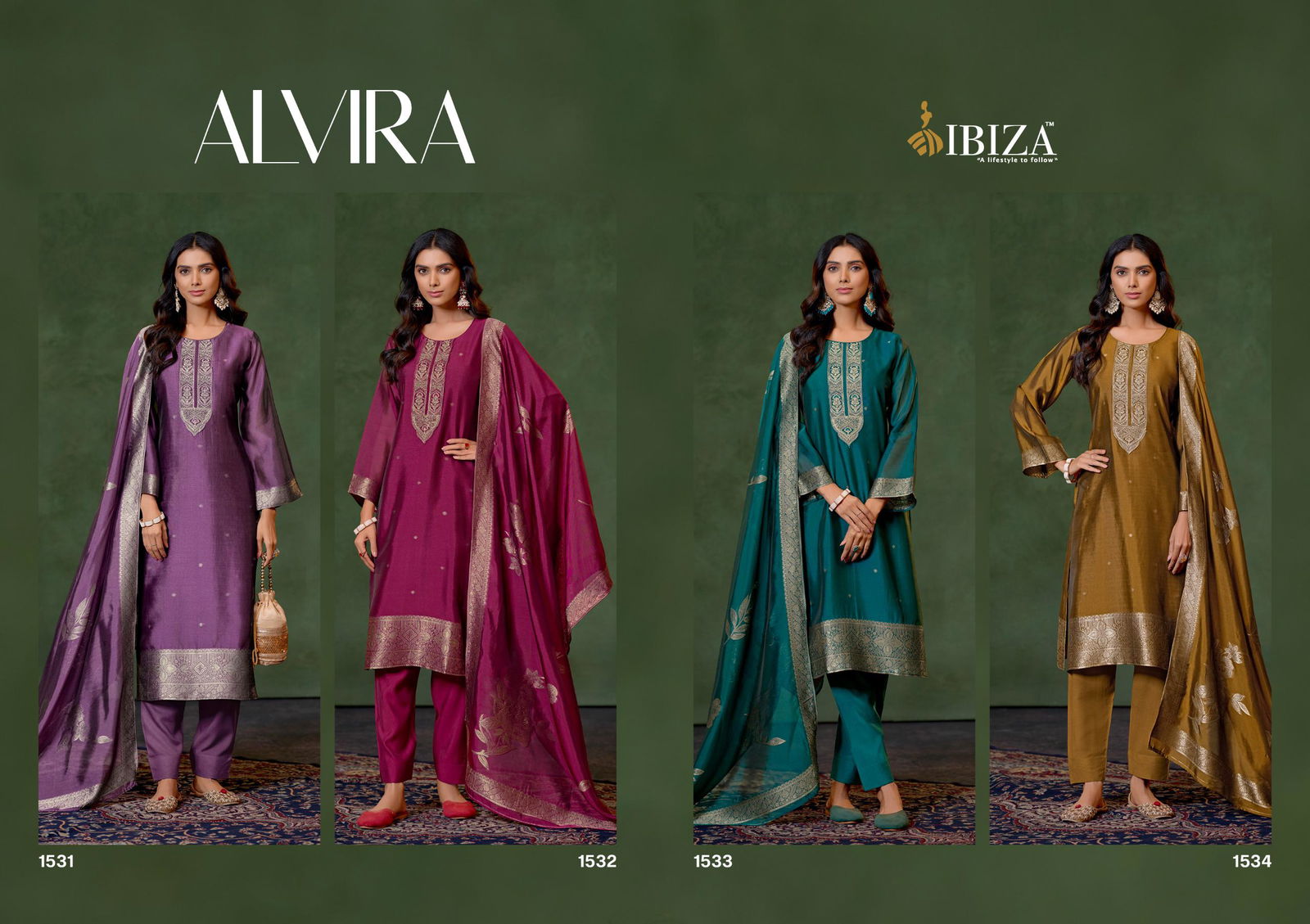 Alvira By Ibiza Banglory Silk Designer Salwar Kameez Wholesale Price In Surat